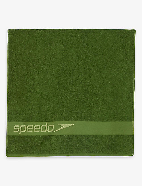 SPEEDO: Logo border cotton-terry towel