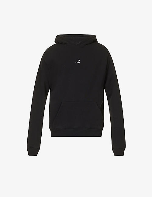 AXEL ARIGATO: Signature brand-embroidered relaxed-fit organic-cotton hoody