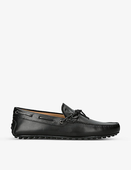 TODS: Gommino tie-front leather driving shoes