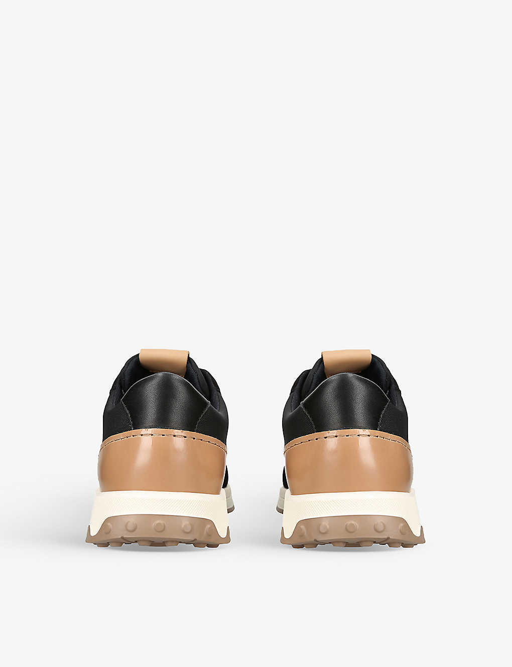 TODS Luxury leather and woven low-top trainers