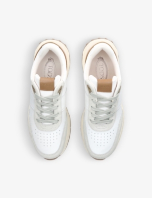 TODS: Luxury leather low-top trainers