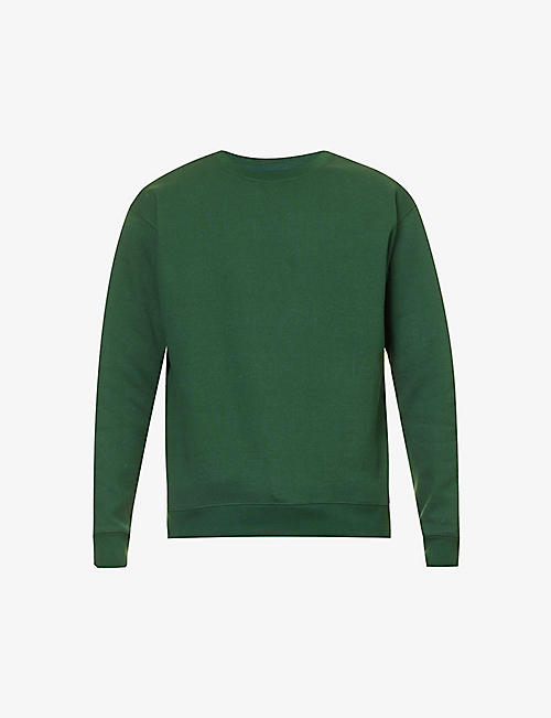 MARKET: Embossed-logo crewneck cotton-blend sweatshirt