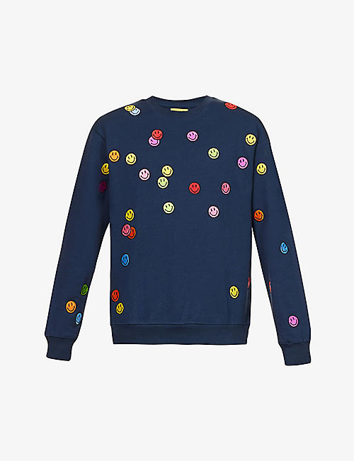 MARKET: MARKET x Smiley graphic-appliqué relaxed-fit cotton-jersey sweatshirt