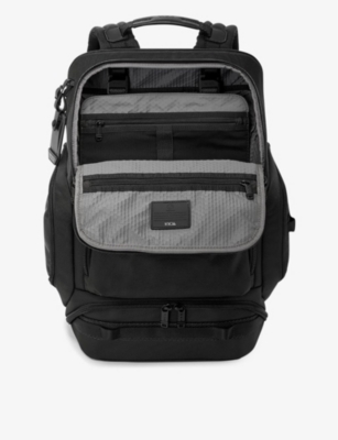 Shop Tumi Renegade Front-pocket Top-handle Ballistic-nylon Backpack In Black