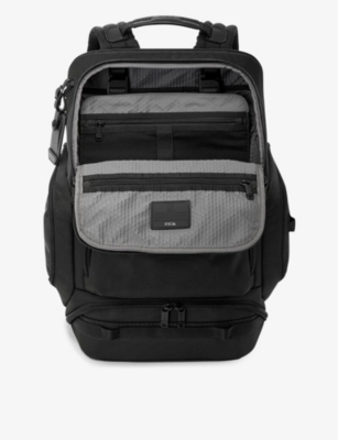 Tumi Mens Black Renegade Front-pocket Top-handle Ballistic-nylon Backpack In Black