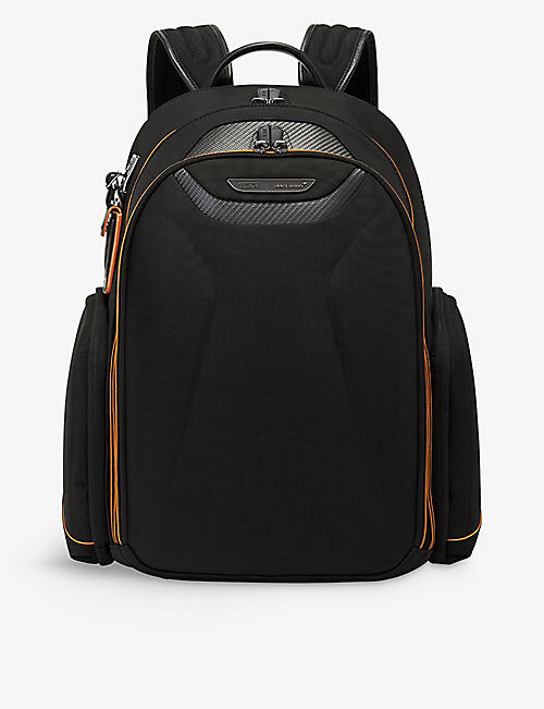 TUMI: Paddock contrast-stitching pocket zip-up woven backpack