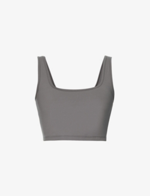 ADANOLA: Core square-neck stretch-woven bra