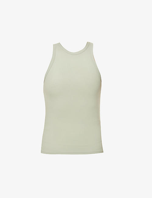 ADANOLA: Soft Basics slim-fit stretch-cotton top