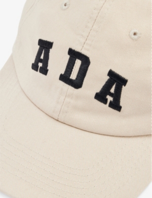 Adanola Soft Basics Logo-embroidered Cotton Cap In Cream/black