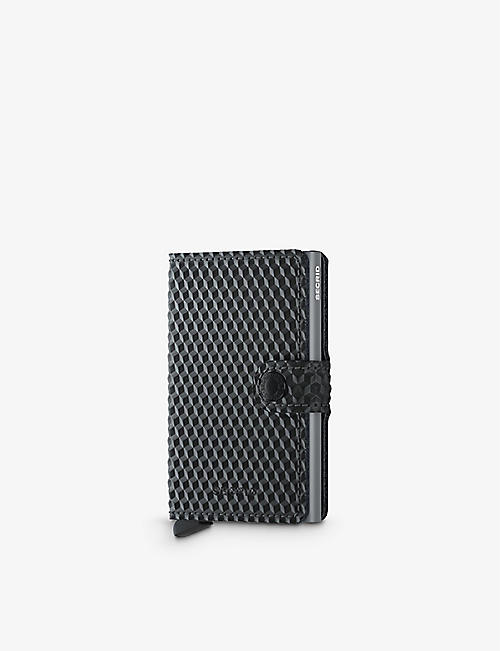 SECRID: Miniwallet Cubic leather and aluminium wallet