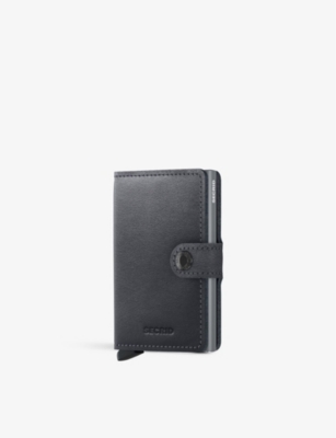 Secrid M-grey Miniwallet Original Leather And Aluminium Wallet