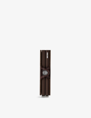 Secrid Tv-chocolate Twinwallet Vintage Leather And Aluminium Card Holder In Tv-chocolate