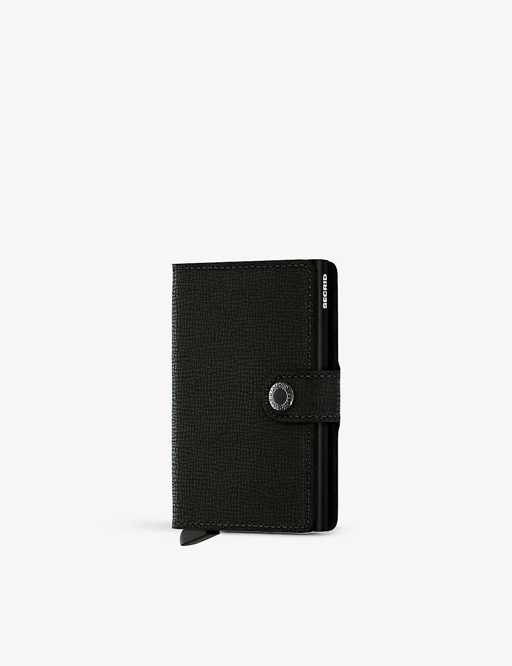 Secrid Mc-black Miniwallet Crisple Leather And Aluminium Wallet