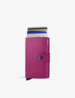 Secrid Mc-fuchsia Miniwallet Grained-leather And Aluminium Wallet In Mc-fuchsia