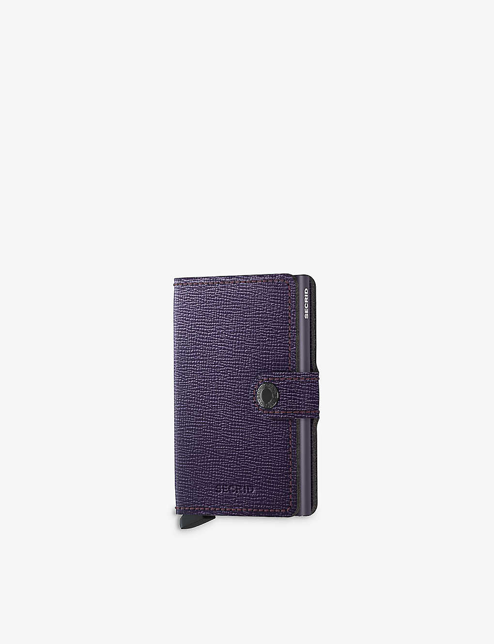 Secrid Mc-purple Miniwallet Crisple Leather And Aluminium Wallet