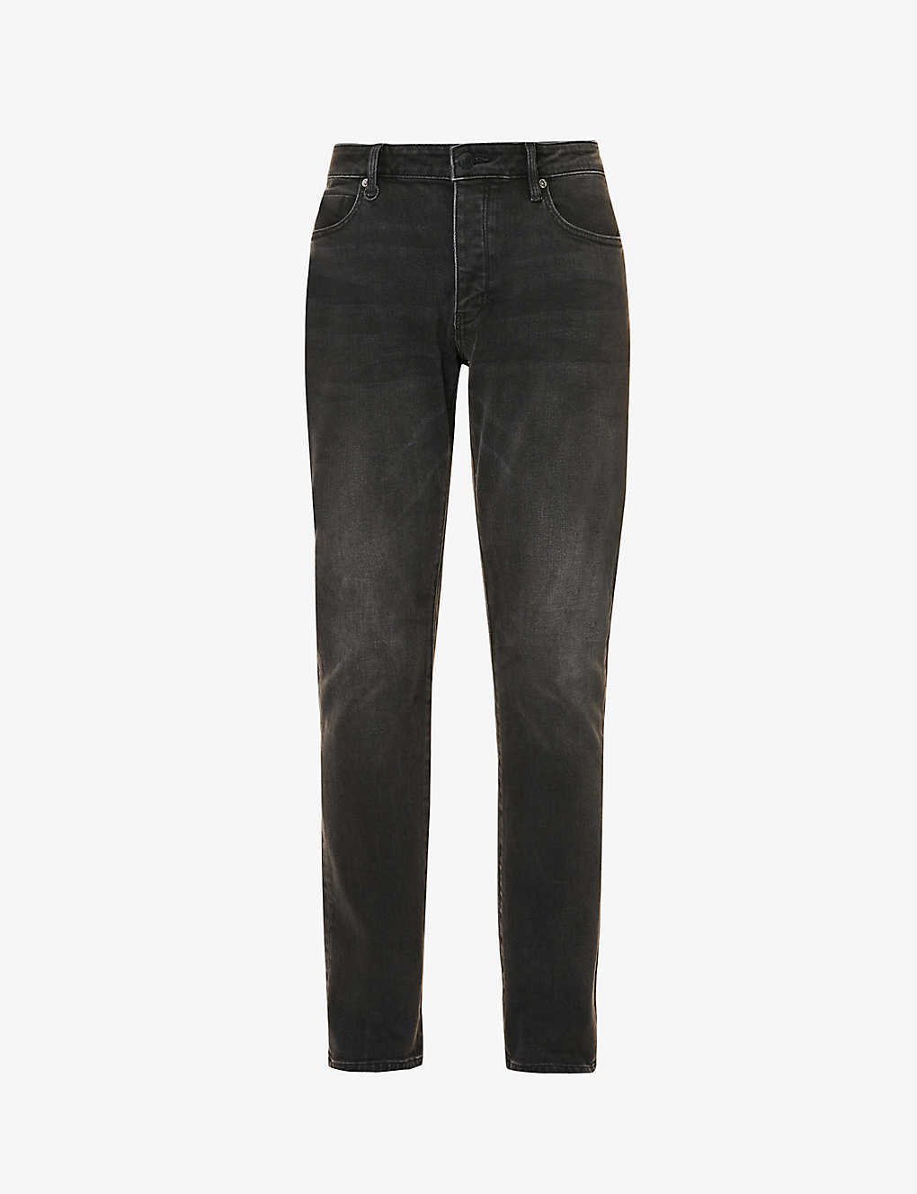 Neuw Mens Moonshake Lou Slim Straight Mid-rise Stretch-organic Denim Jeans In Multi-coloured
