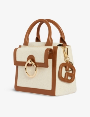 Claudie Pierlot Womens Bruns Logo-charm Leather Keyring