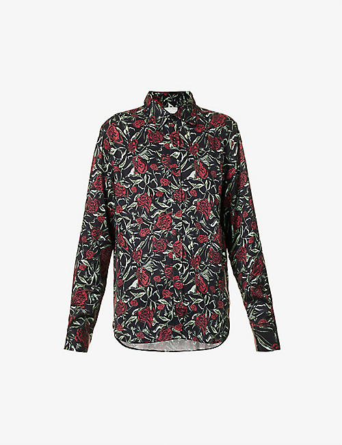 TIGER OF SWEDEN: Benjamins patterned regular-fit woven shirt