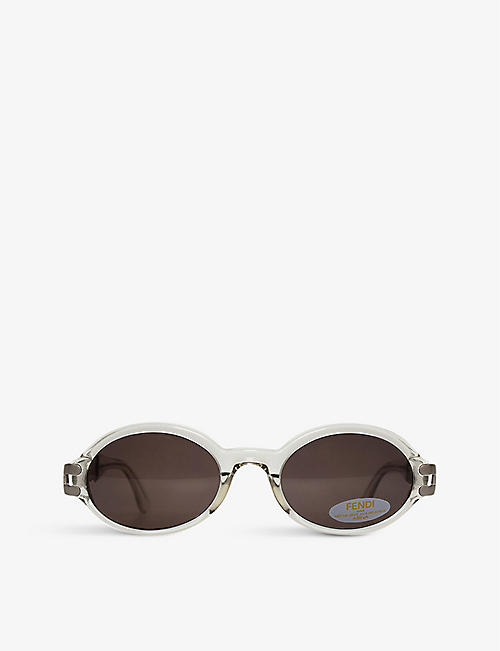 THE VINTAGE TRAP: Pre-loved SL7517 Fendi oval-frame acetate sunglasses