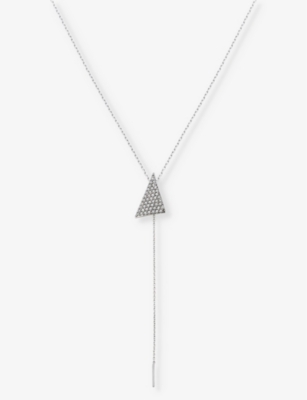 La Maison Couture Myriam Soseilos The Power 9ct White-gold And Sapphire Pendant Necklace In Silver