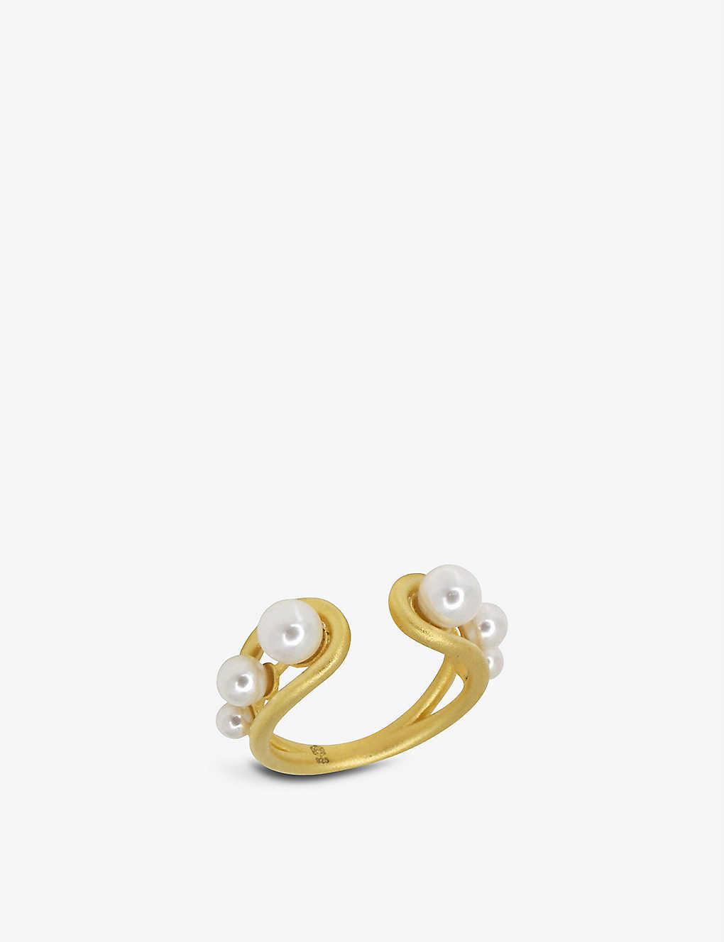 La Maison Couture Womens Gold Miphologia 18ct Yellow-gold Plated Brass And Pearl Ring