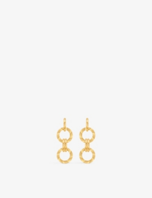 La Maison Couture Womens Gold Samantha Siu Eternity 18ct Yellow-gold Plated Sterling-silver Drop Ear