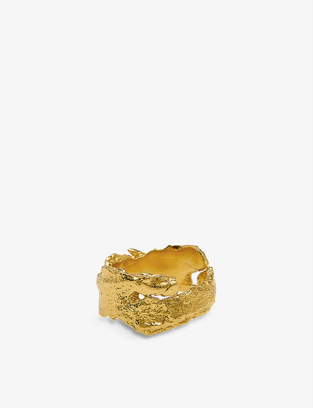 La Maison Couture Womens Gold Deborah Blyth Bark 18ct Yellow-gold Plated Sterling-silver Ring