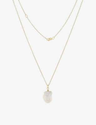 La Maison Couture Womens Gold Deborah Blyth Ula Pearl And 18ct Gold-plated Silver Pendant Necklace