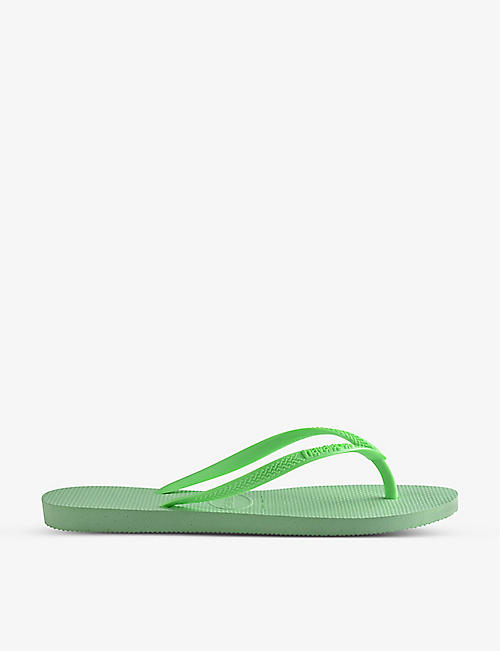 HAVAIANAS: Slim logo-embossed rubber flip-flops
