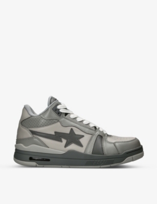 A BATHING APE: BAPE STA M1 leather mid-top trainers