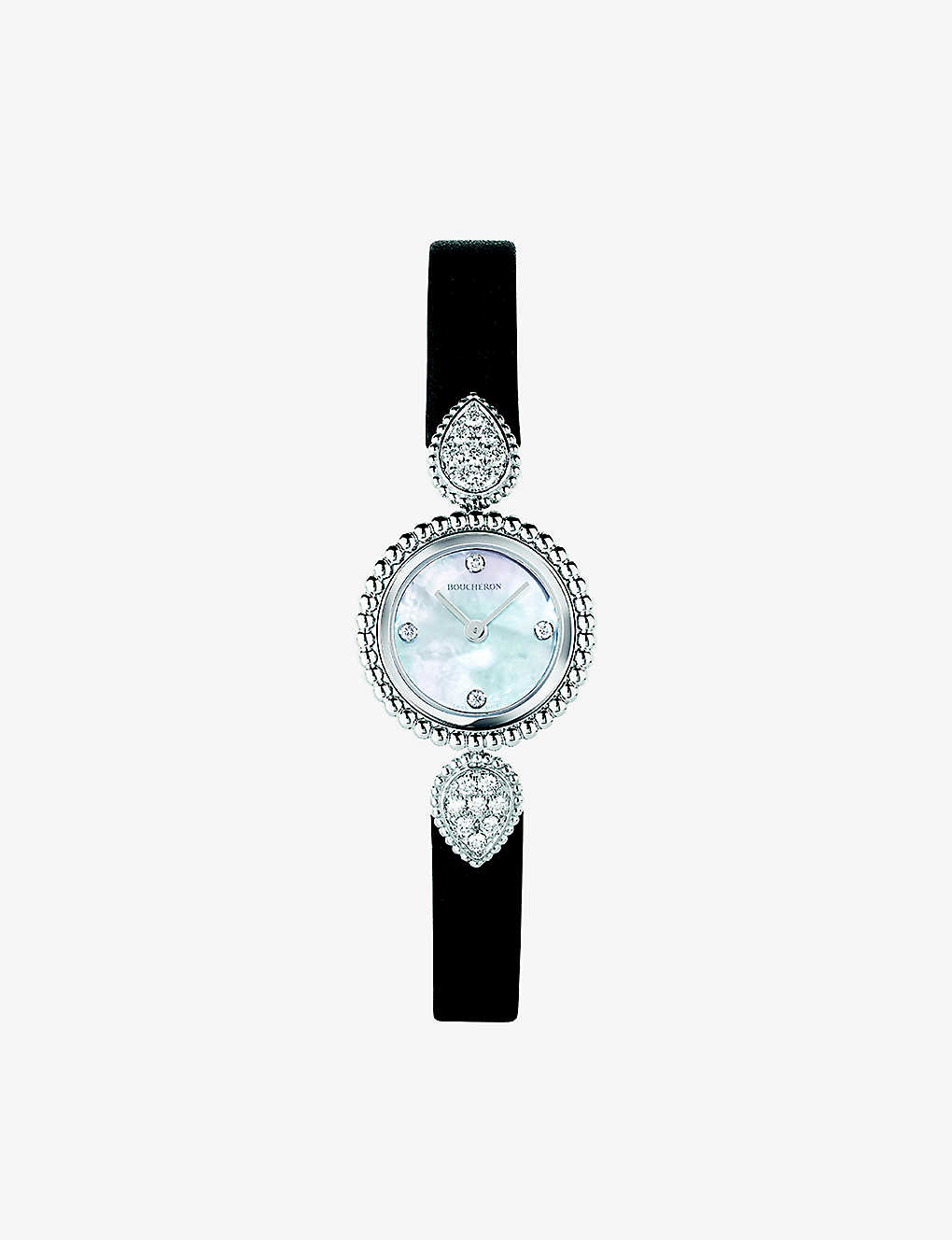 Boucheron Womens Black Wa015701 Serpent Bohème Stainless-steel And 0.56ct Diamond Quartz Watch