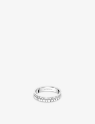 Shop Boucheron Women's White Gold Quatre Radiant Edition 18ct White-gold And 0.24ct Diamond Ring