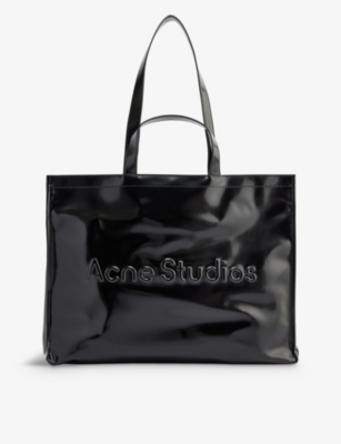 ACNE STUDIOS: Logo-embossed woven tote bag