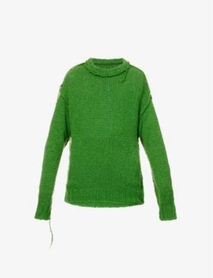 SACAI SACAI MEN'S GREEN SAC KNIT PULLOVER,64562248