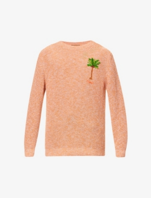 ALANUI: Palm Tree brand-woven relaxed-fit cotton-blend jumper