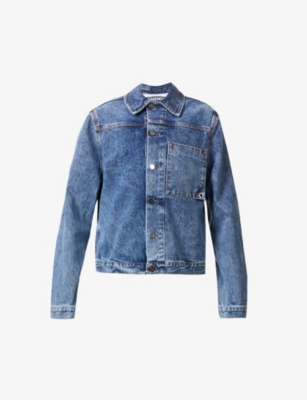 Jacquemus Blue Le Raphia 'la Veste De Nîmes Jao' Denim Jacket In Blue/tabac