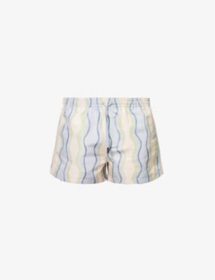 Jacquemus Wave-print Swim Shorts In Print Blue Waves
