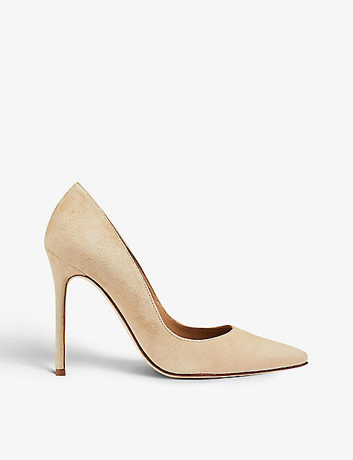 LK BENNETT: Monroe pointed-toe suede courts