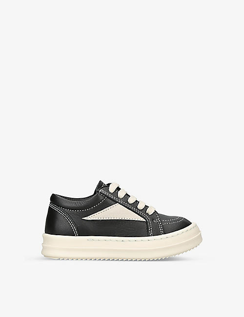 RICK OWENS: Vintage leather low-top trainers 1-3 years