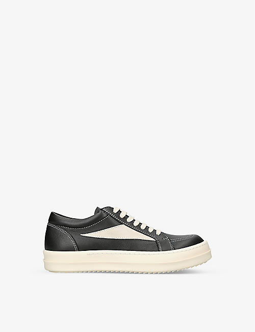 RICK OWENS: Vintage leather low-top trainers 3-9 years