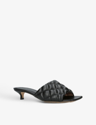 BOTTEGA VENETA Padded quilted-leather heeled mules