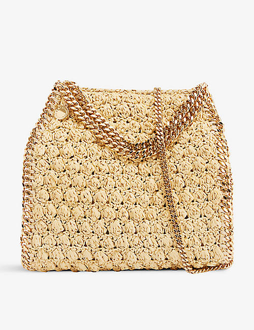 STELLA MCCARTNEY: Falabella Popcorn mini woven tote bag