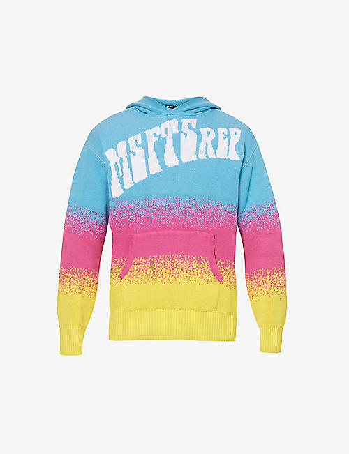 MSFTSREP: Logo-knit graphic-pattern cotton hoody
