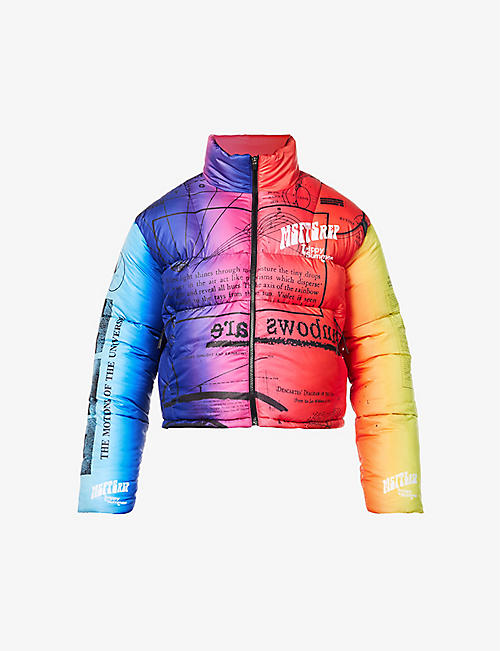 MSFTSREP: Trippy Summer graphic-print gradient-pattern boxy-fit shell jacket