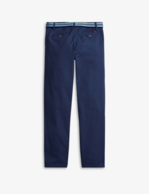 Polo Ralph Lauren Ralph Lauren Girls Newport Navy Kids Bedford Slim-fit Stretch-cotton Trousers 8-12 Years In Newport Navy
