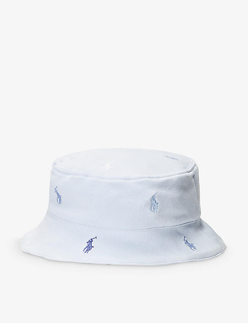 RALPH LAUREN: Logo-embroidered cotton hat 3-24 months
