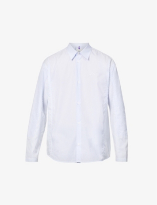 OAMC: Striped logo-embroidered relaxed-fit cotton-poplin shirt
