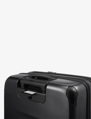 Victorinox Black Spectra 3.0 Expandable Recycled-polycarbonate Suitcase 69cm In Black