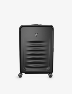 Shop Victorinox Black Spectra 3.0 Large Expandable Recycled-polycarbonate Suitcase