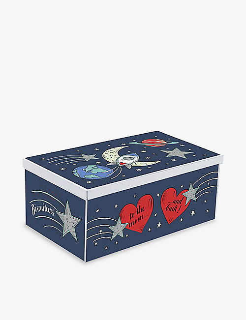 BISCUITEERS: To the Moon and Back biscuit tin 140g